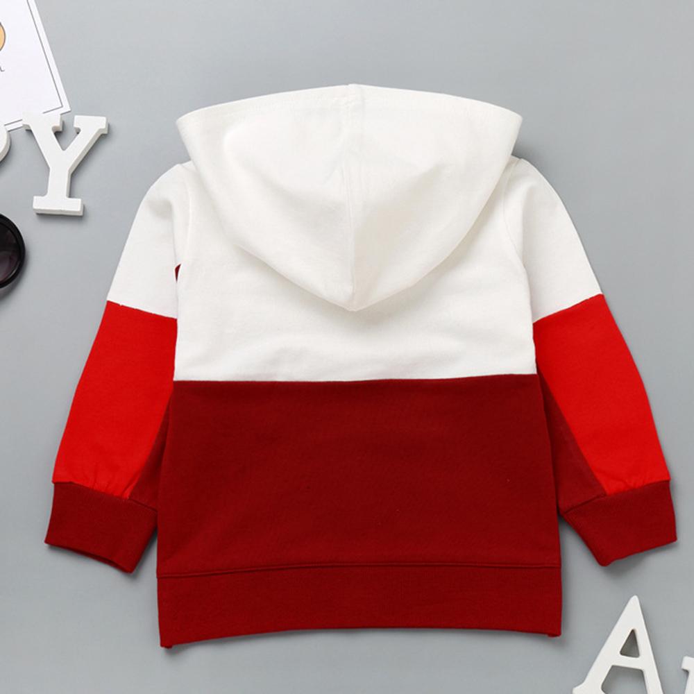 Boys Letter Printed Color Constrast Hood T-shirts Wholesale