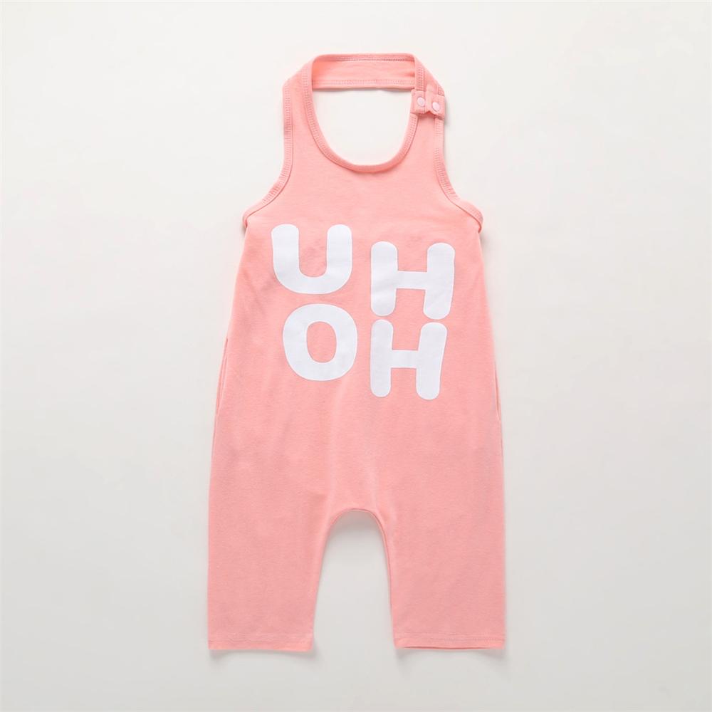 Unisex Letter Printed I-shaped Jumpsuit Wholesale Childrens Clothing