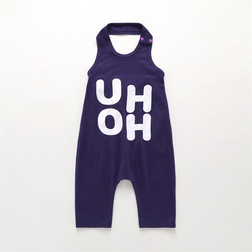 Unisex Letter Printed I-shaped Jumpsuit Wholesale Childrens Clothing