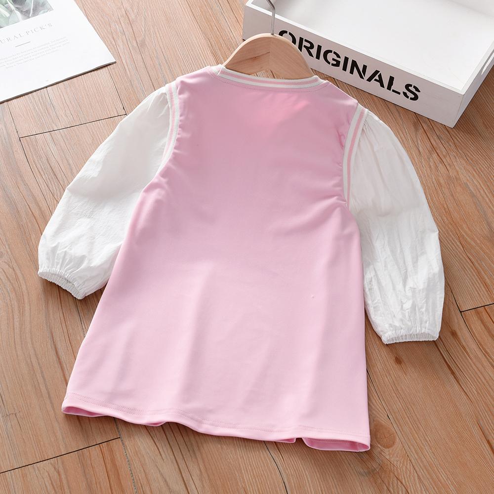 Girls Letter Printed Long Sleeve Dress kids clothes wholesale