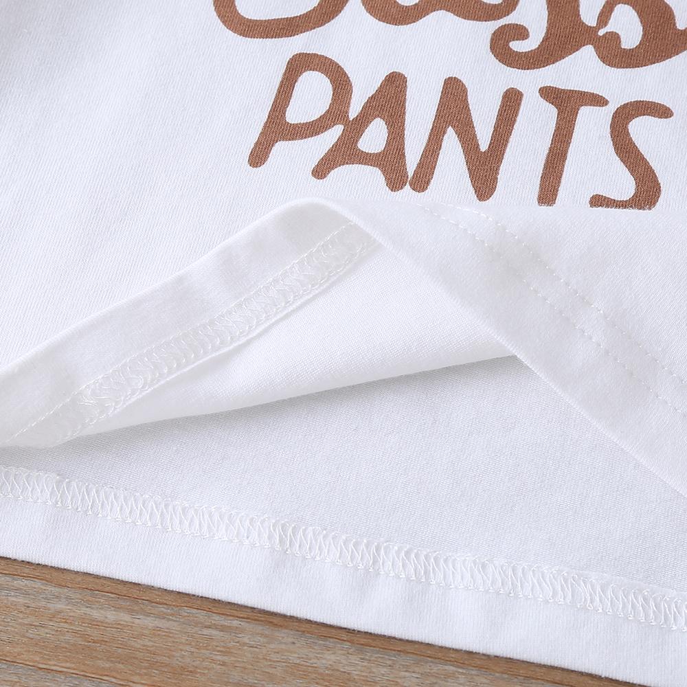 Girls Letter Printed Long Sleeve Top & Suspender Skirt Toddler Girl Boutique Clothing Wholesale