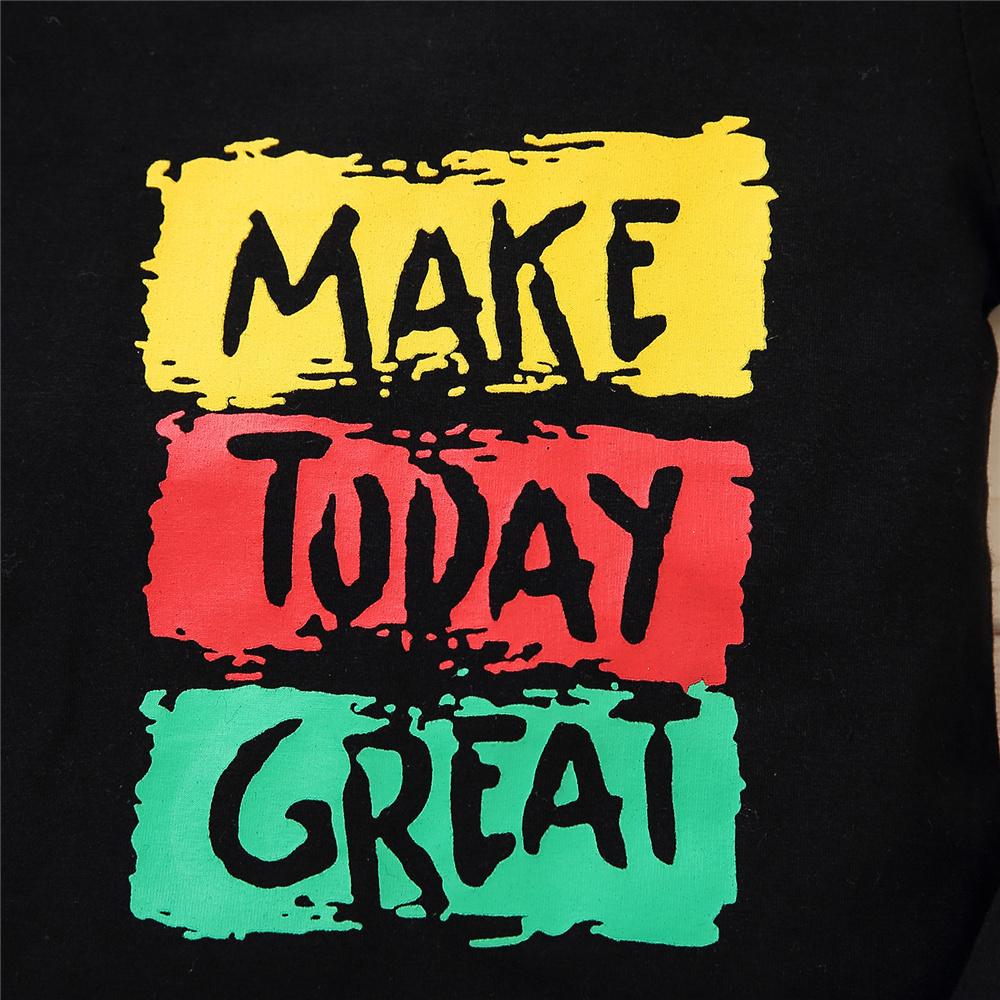 Boys Letter Printed Make Today Great Short Sleeve Top & Shorts wholesale children's boutique clothing suppliers