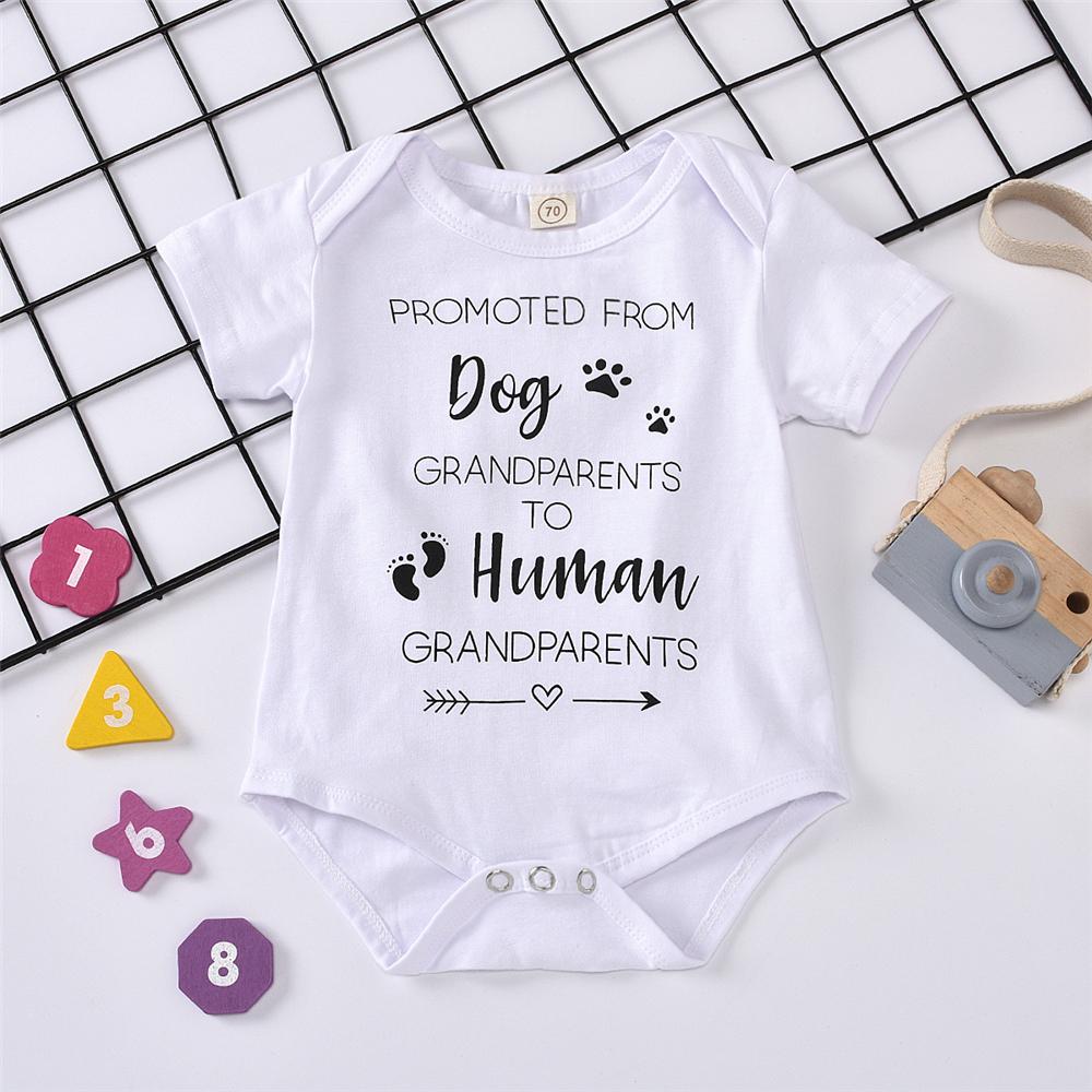 Baby Unisex Letter Printed Short Sleeve Romper Buy Baby Clothes Wholesale