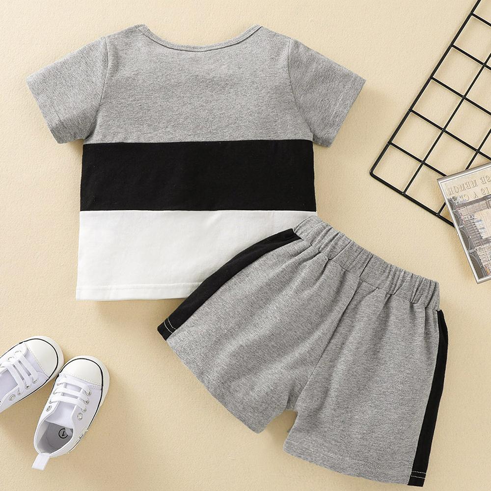 Baby Boys Letter Printed Short Sleeve T-shirt & Shorts cheap baby clothes wholesale