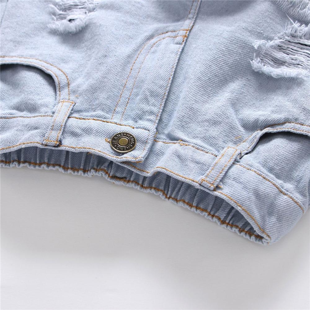 Boys Letter Printed Sleeveless Top & Denim Shorts Boy Boutique Clothing Wholesale