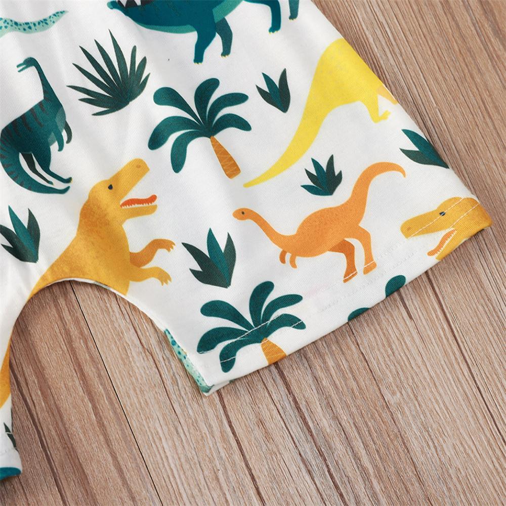 Boys Letter Printed Sleeveless Top & Tree Printed Shorts Toddler 2 Piece Swimsuit