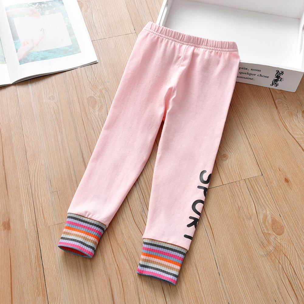 Girls Letter Printed Striped Pants kids clothing wholesale