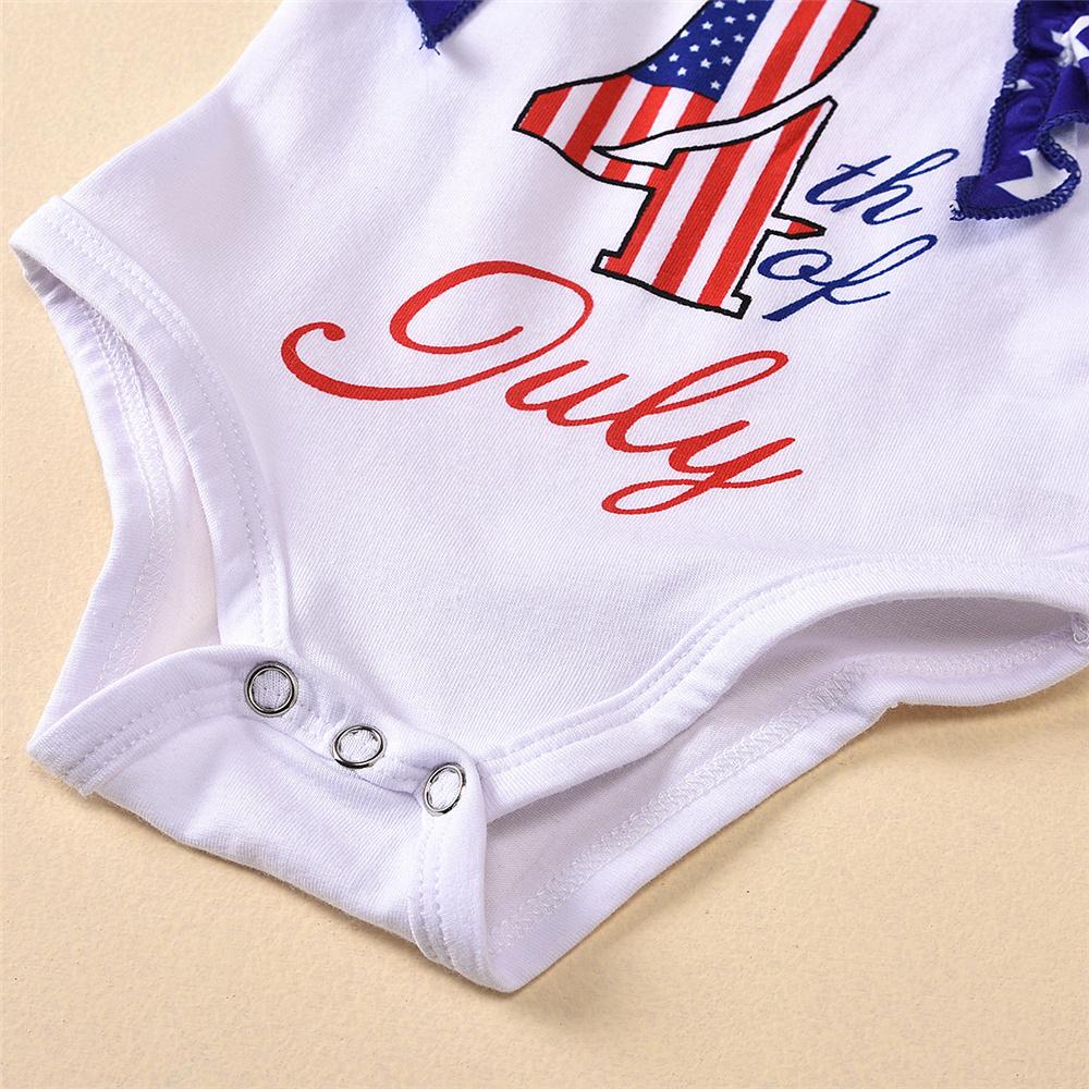 Baby Girls Letter Striped Star Printed Short Sleeve Romper & Shorts & Headband Wholesale Baby Clothes