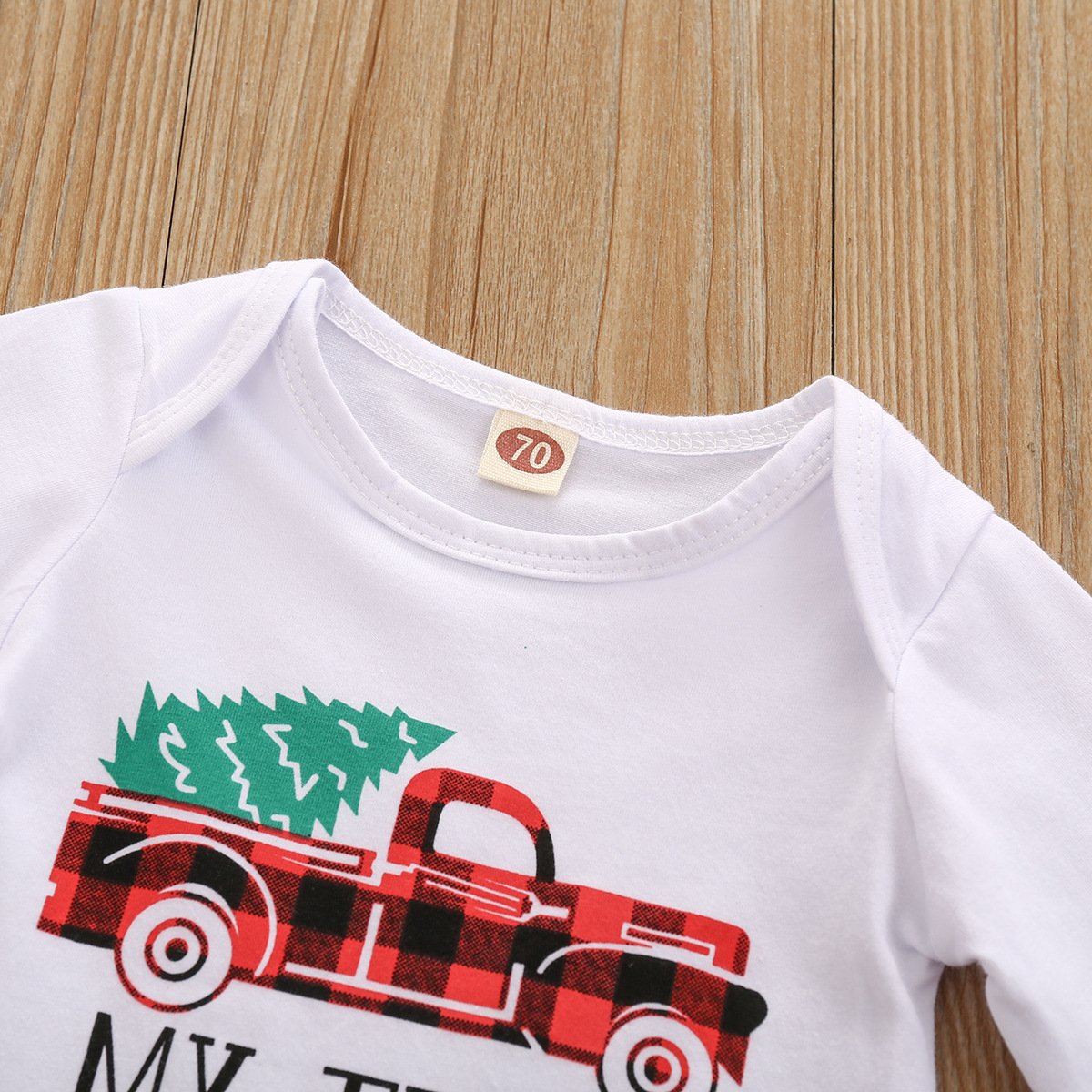 Baby Boys Long SLeeve Letter Plaid Cartoon Printed Romper & Pants & Hat Wholesale Baby Clothes