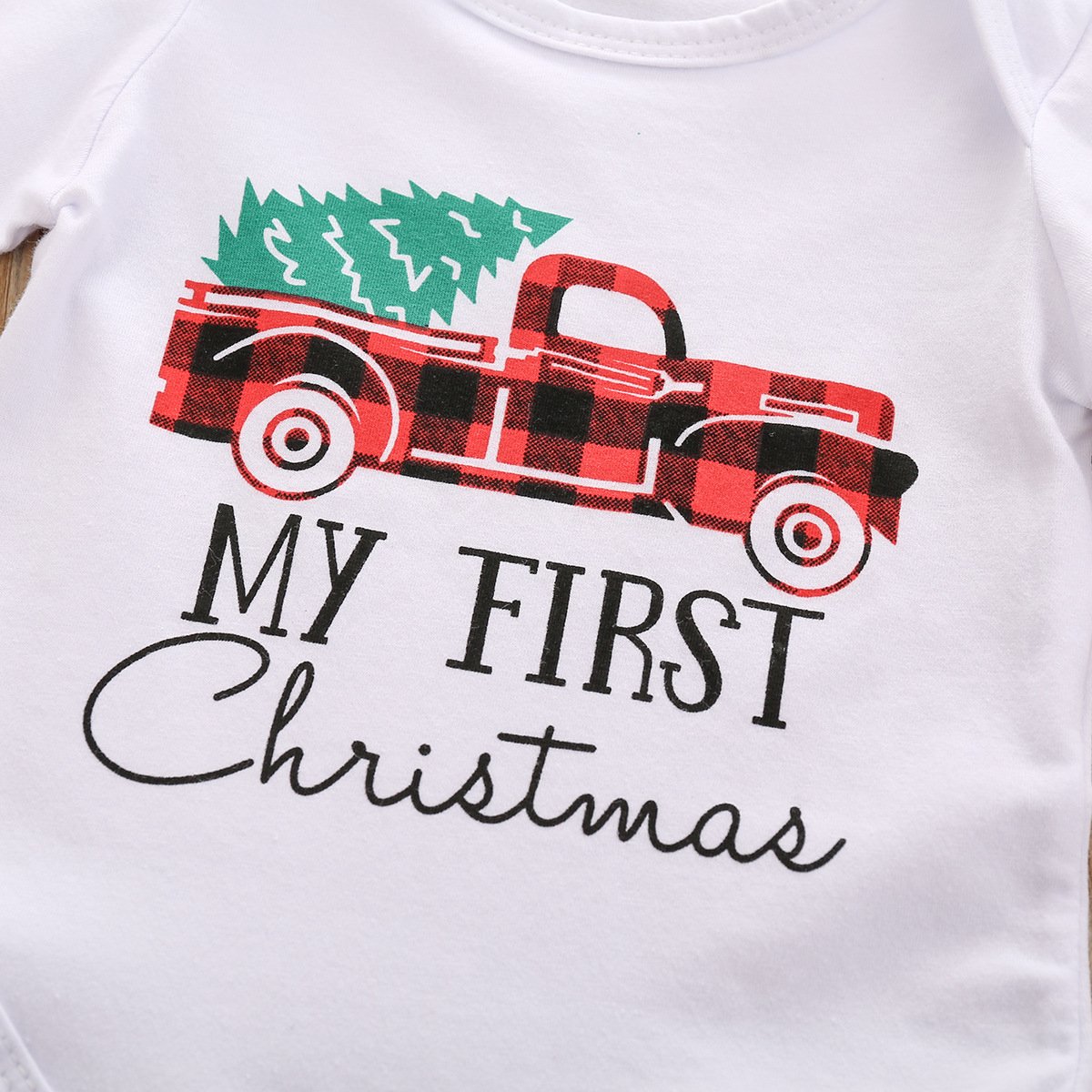 Baby Boys Long SLeeve Letter Plaid Cartoon Printed Romper & Pants & Hat Wholesale Baby Clothes