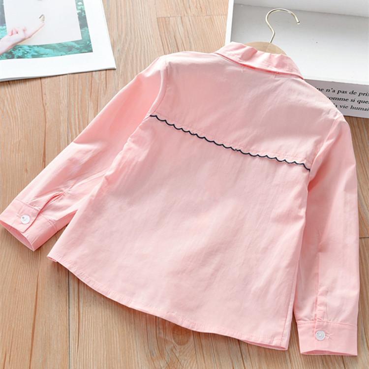 Girls Long Sleeve Button Blouse Wholesale Childrens Clothing