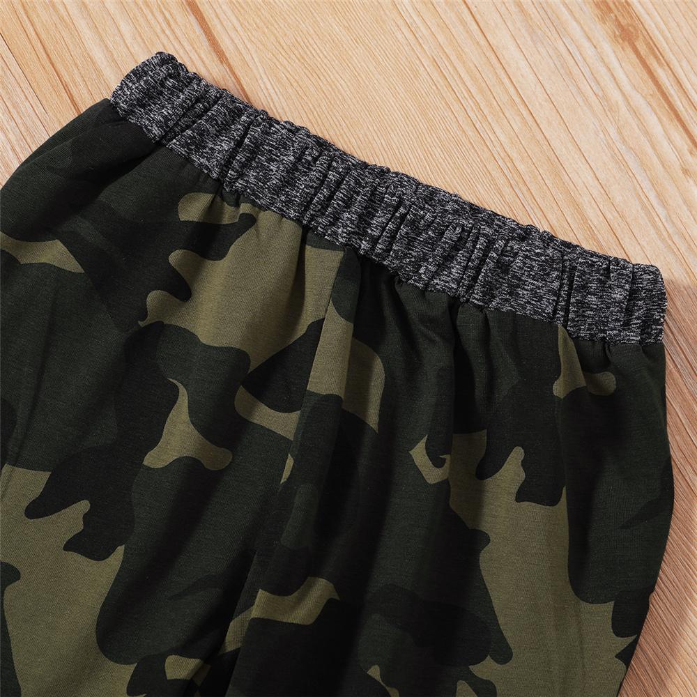 Boys Long Sleeve Camo Hooded Top & Trousers Boys Wholesale Clothing