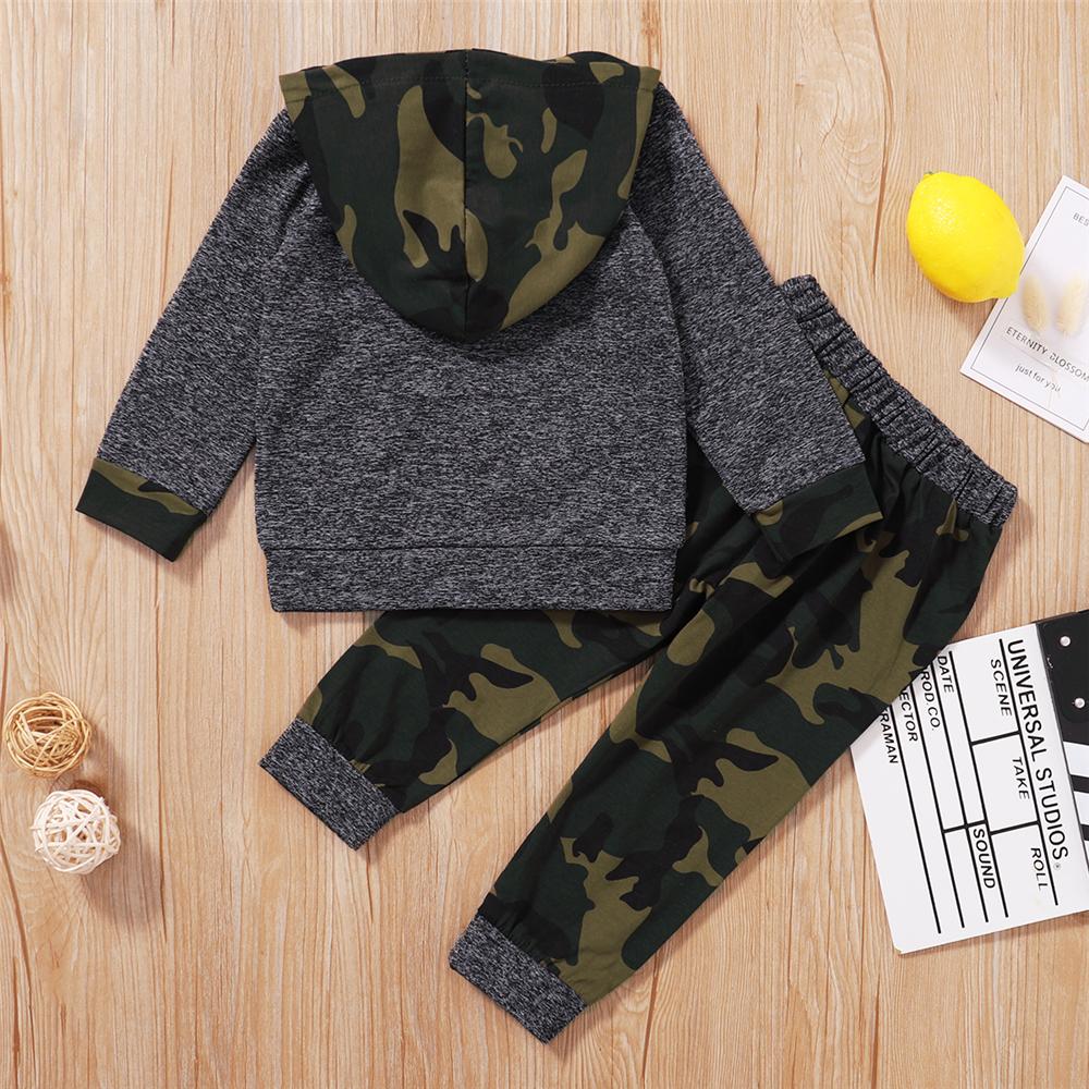 Boys Long Sleeve Camo Hooded Top & Trousers Boys Wholesale Clothing