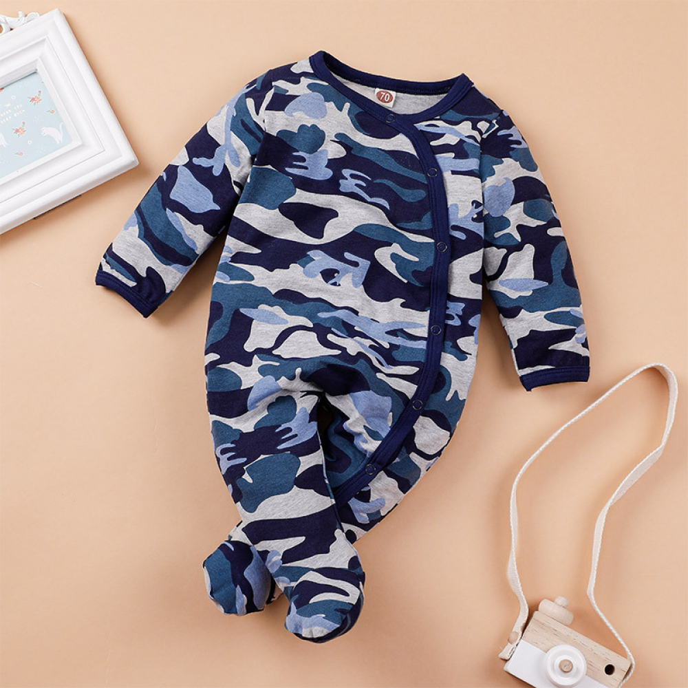 Baby Boys Long Sleeve Camouflage Romper baby clothes wholesale