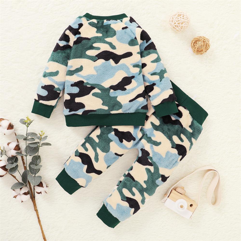 Boys Long Sleeve Camouflage Top & Pants wholesale kids boutique clothing