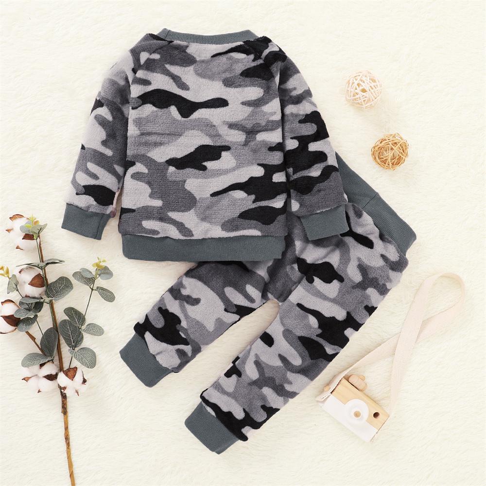 Boys Long Sleeve Camouflage Top & Pants wholesale kids boutique clothing