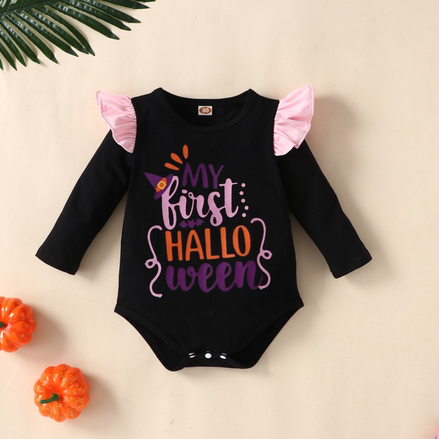 Baby Girls Long Sleeve Cartoon Letter Prined Romper & Skirt & Headband Wholesale Baby Clothes