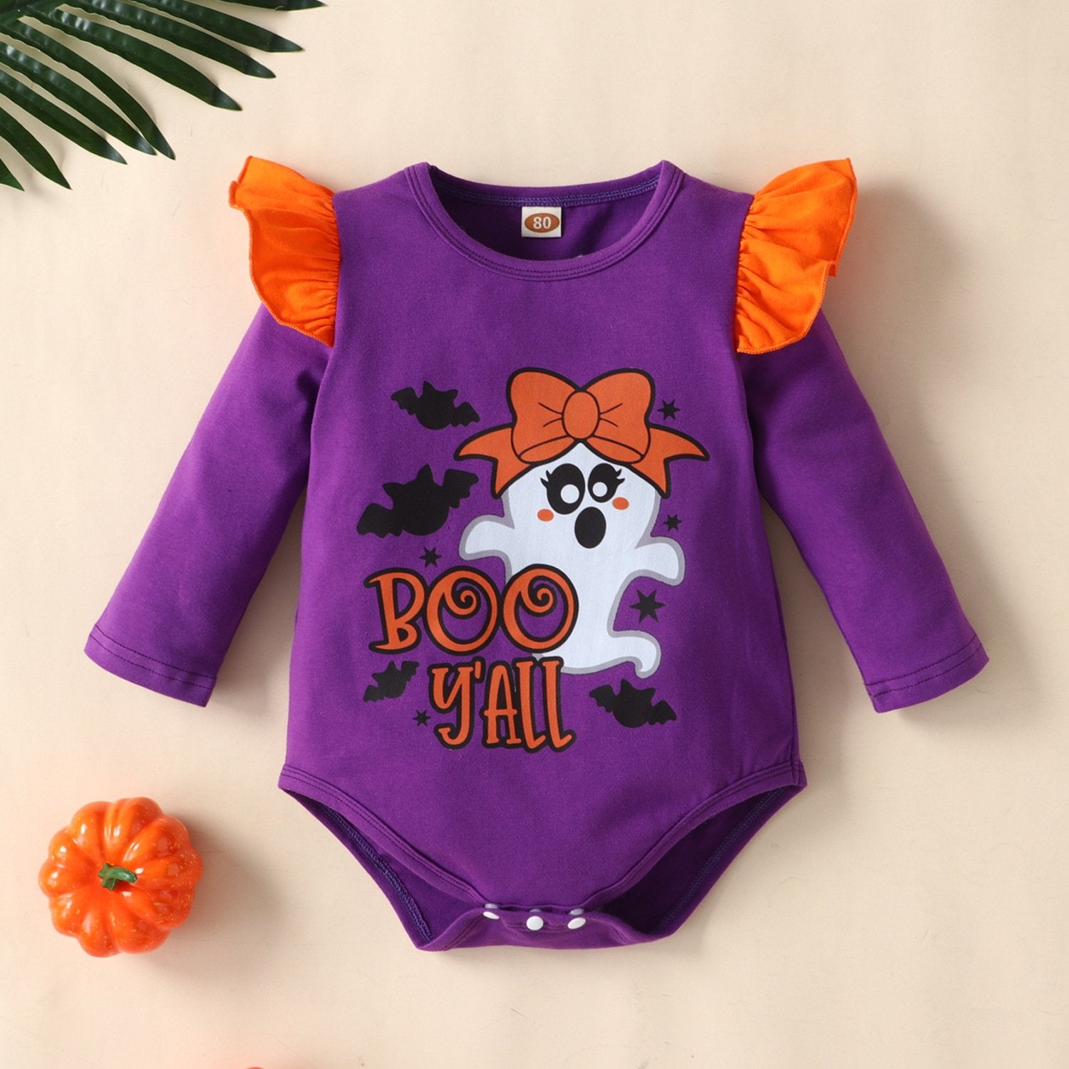 Baby Girls Long Sleeve Cartoon Letter Prined Romper & Skirt & Headband Wholesale Baby Clothes