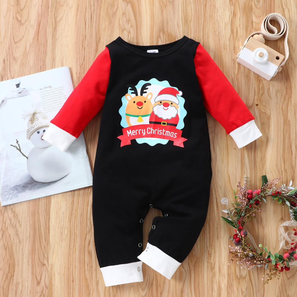 Baby Long Sleeve Cartoon Letter Printed Romper baby wholesale clothing