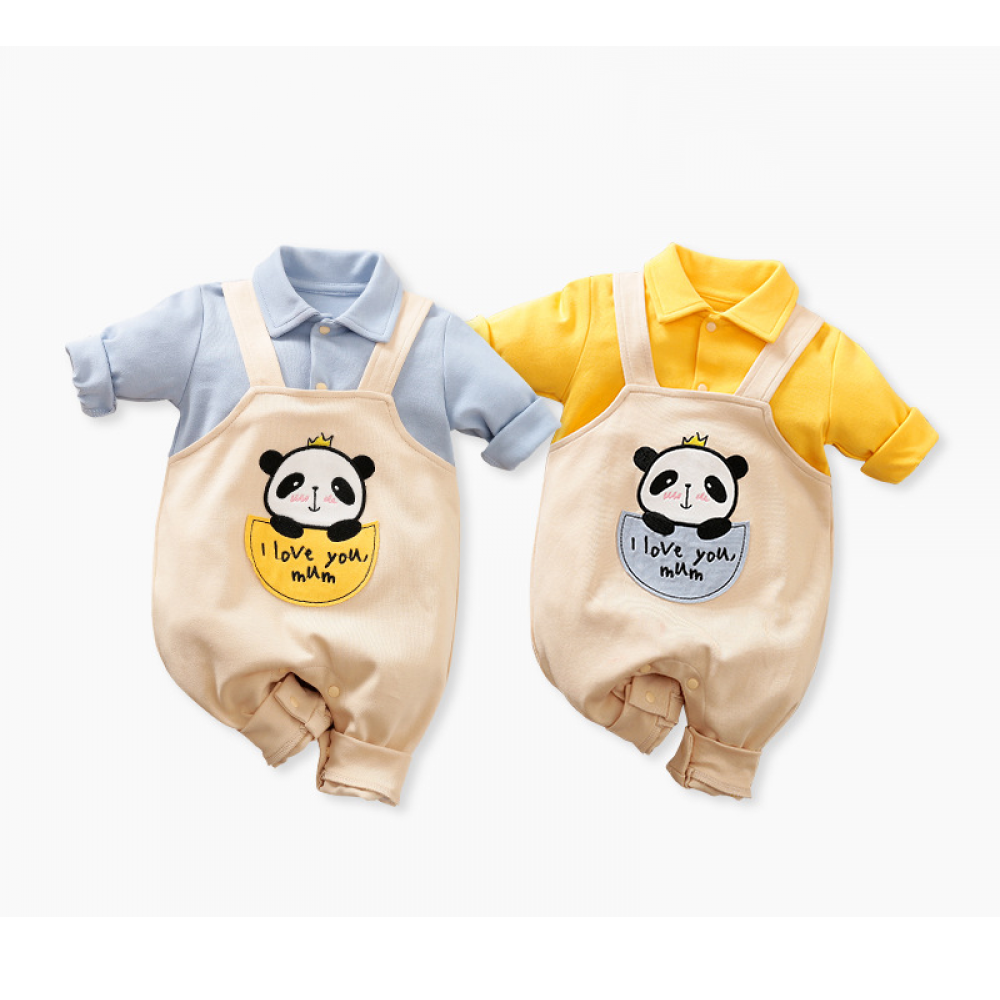 Baby Long Sleeve Cartoon Printed Romper Wholesale Baby Clothes