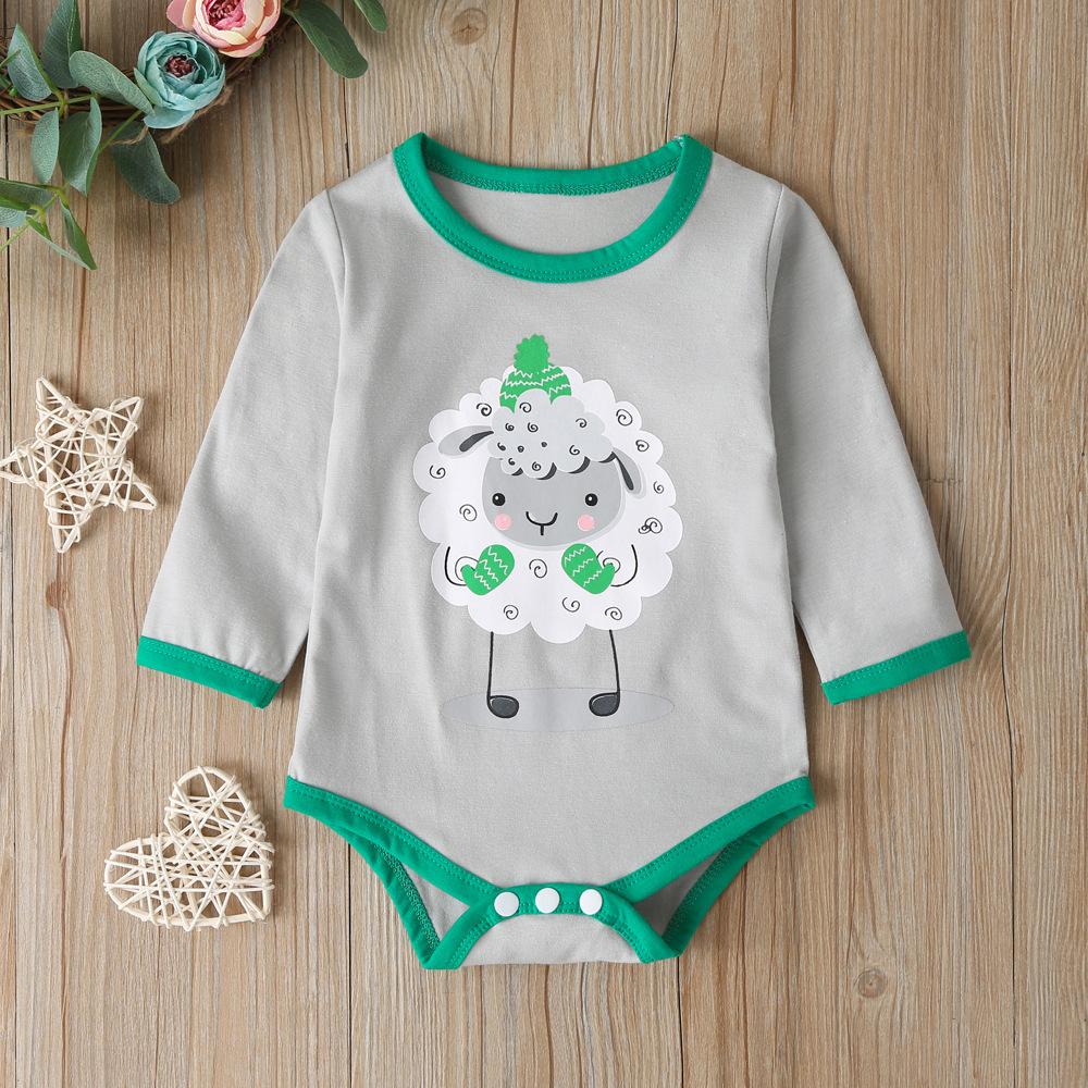Baby Long Sleeve Cartoon Printed Romper baby clothes wholesale