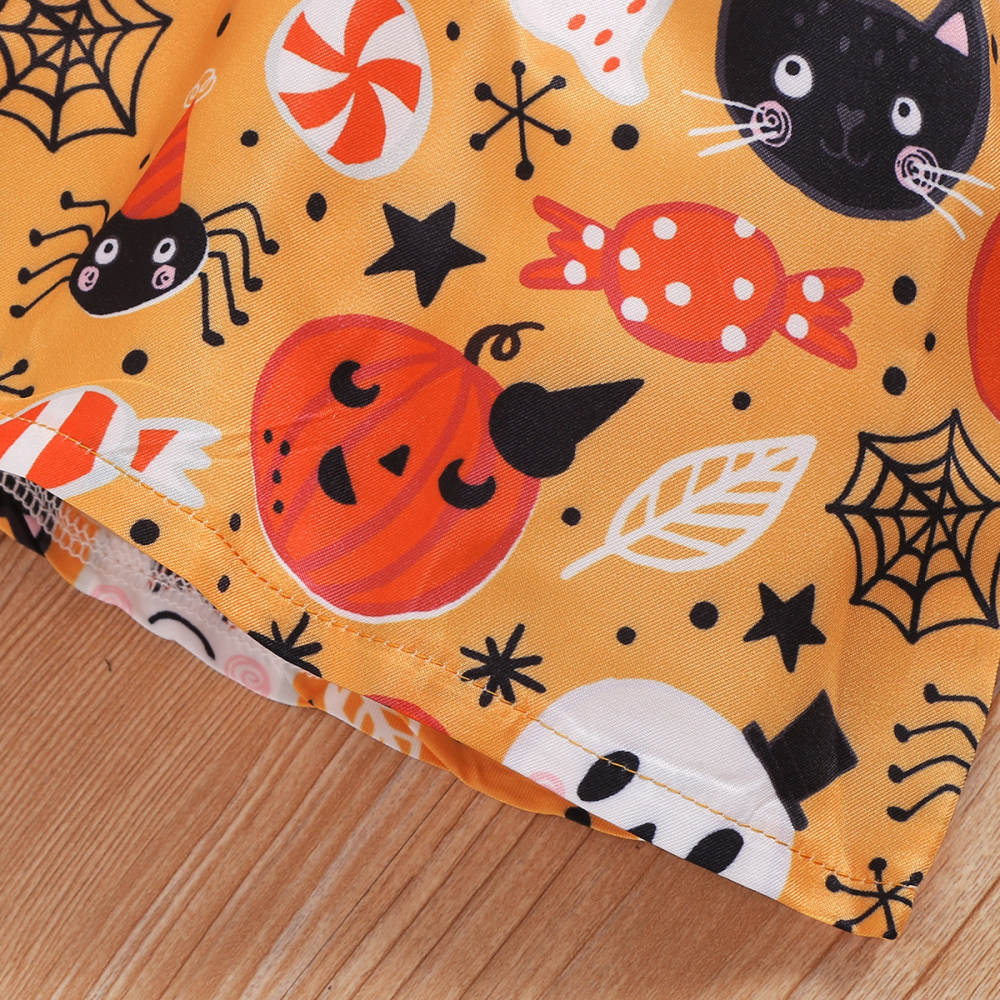 Girls Long Sleeve Cartoon Pumpkin Dress baby wholesale vendors