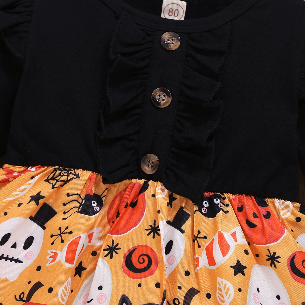 Girls Long Sleeve Cartoon Pumpkin Dress baby wholesale vendors