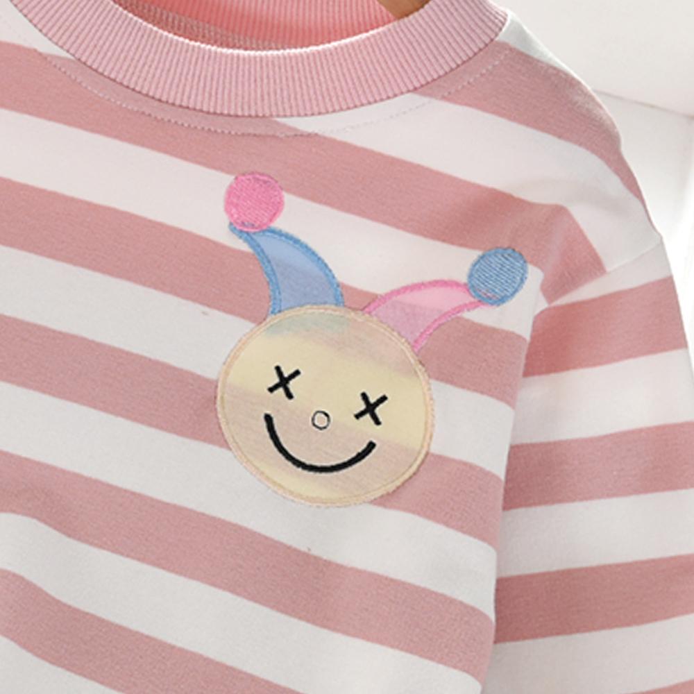 Girls Long Sleeve Cartoon Striped Top kids wholesale clothes