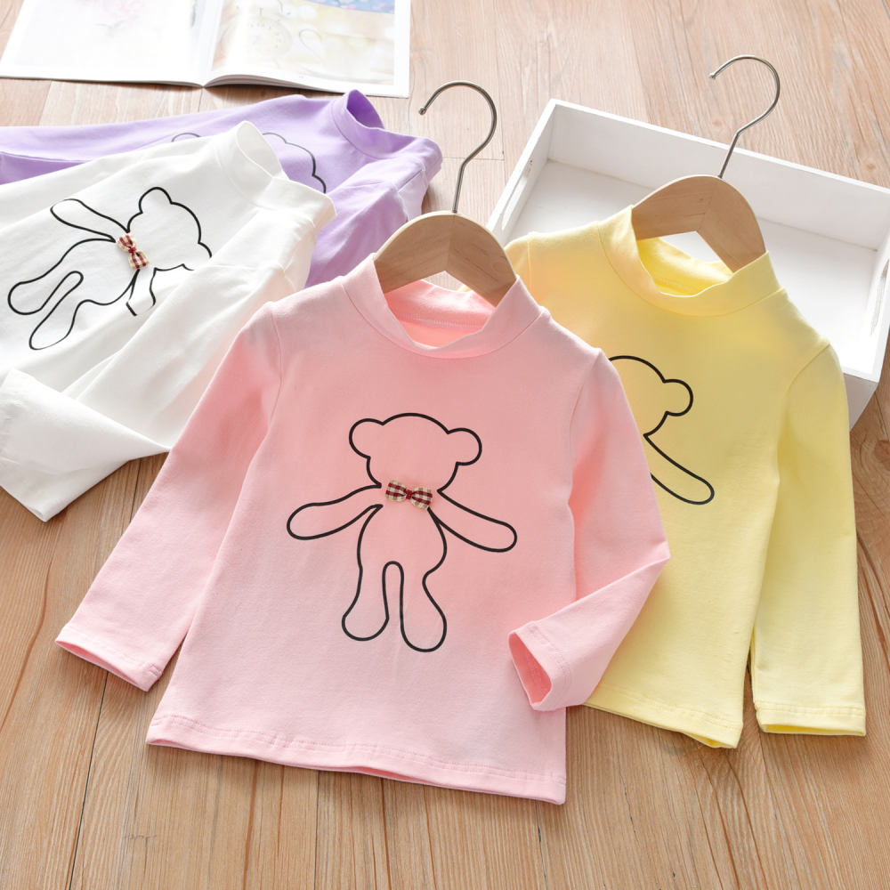 Girls Long Sleeve Cartoon T-shirt wholesale kids clothing