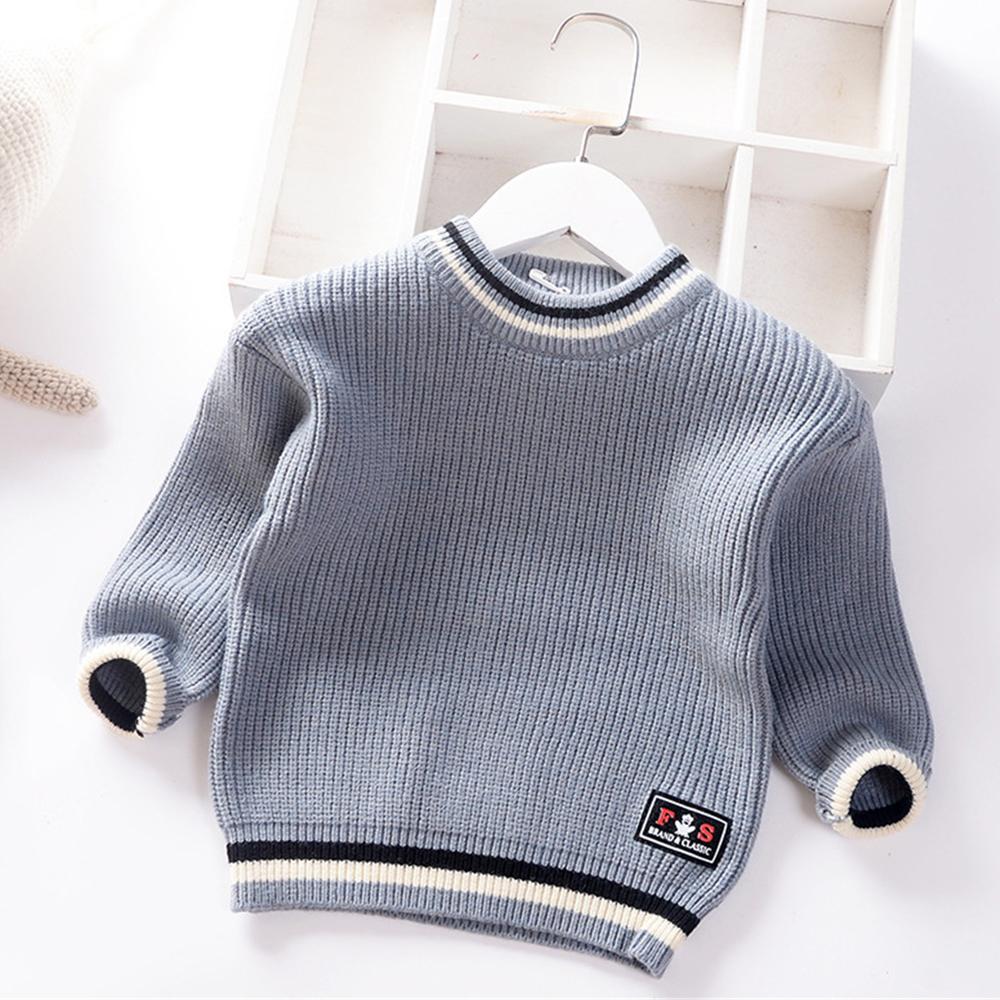 Boys Long Sleeve Crew Neck Casual Sweaters