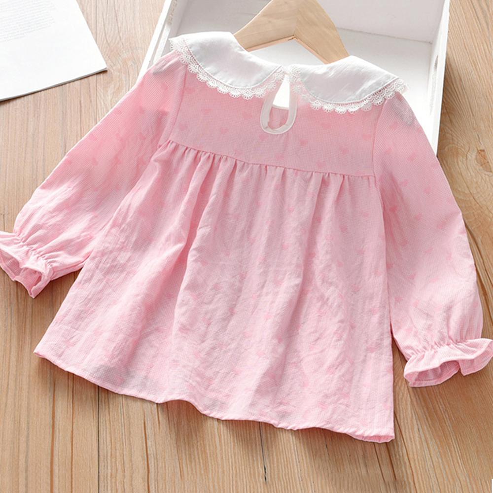 Girls Long Sleeve Doll Collar Blouse wholesale kids clothing