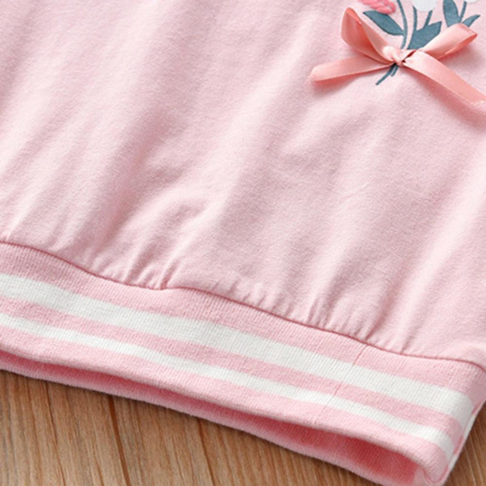 Girls Long Sleeve Floral Printed T-shirt children wholesale clothing