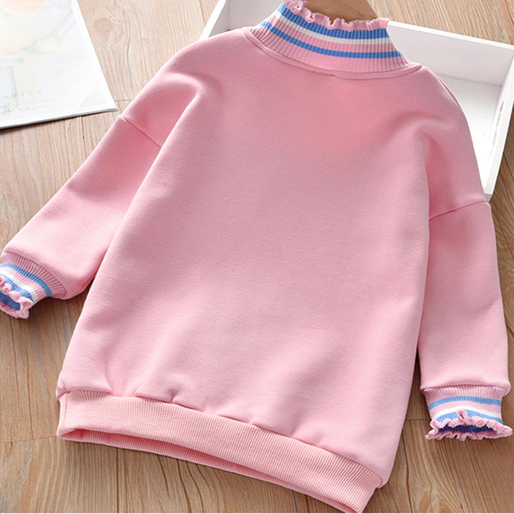 Girls Long Sleeve Fox Embroidery Winter T-shirt wholesale kids boutique clothing