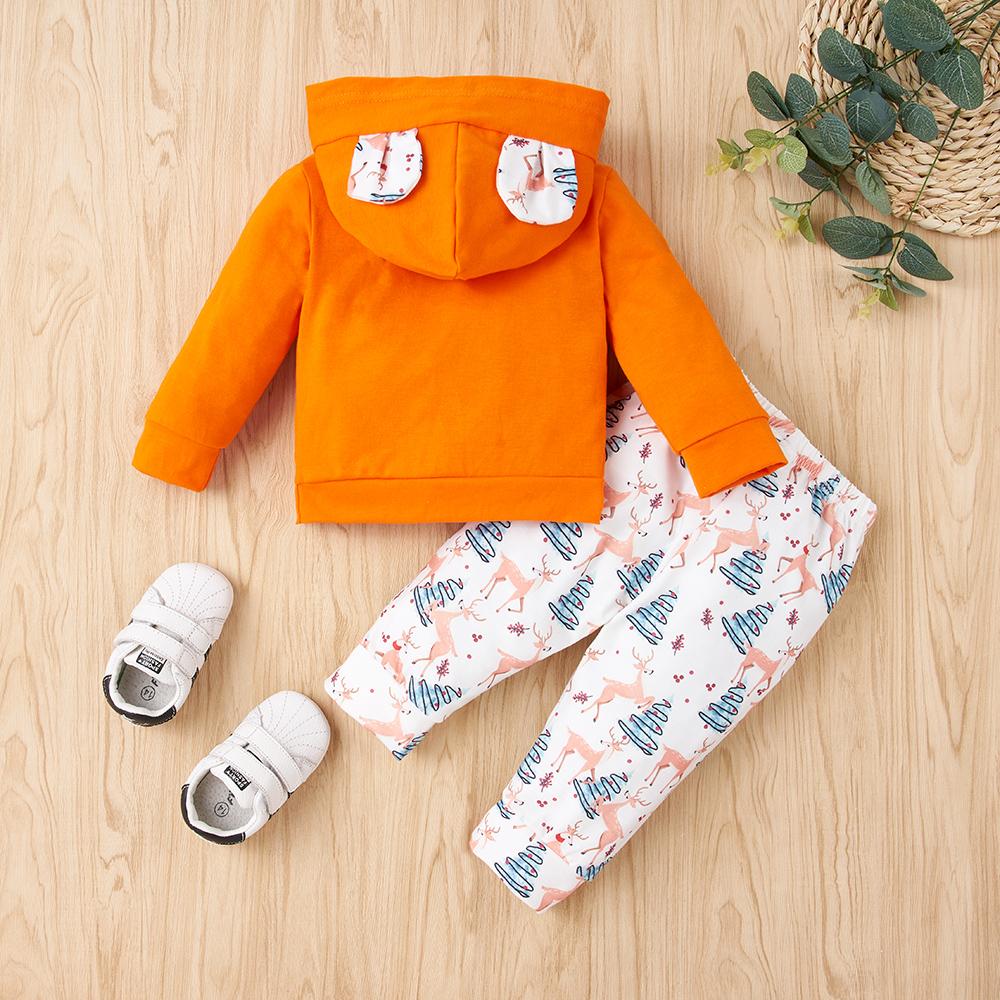 Girls Long Sleeve Hooded Top & Pants trendy kids wholesale clothing