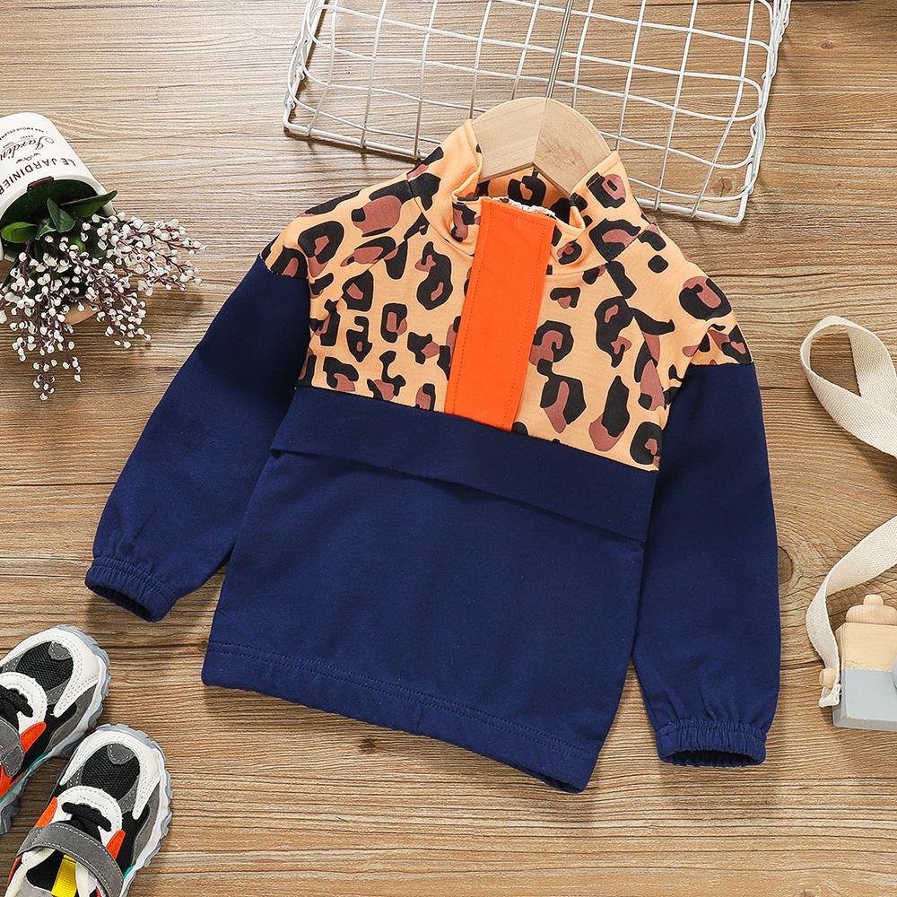 Girls Long Sleeve Leopard Top quality children's clothing wholesale