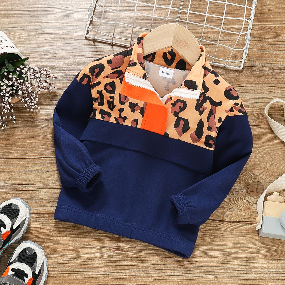 Girls Long Sleeve Leopard Top quality children's clothing wholesale