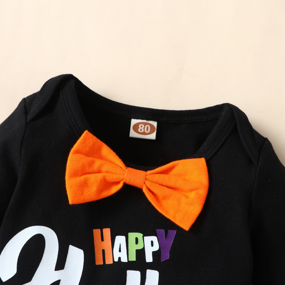 Baby Boys Long Sleeve Letter Cartoon Printed Romper & Jumpsuit & Hat baby clothes wholesale