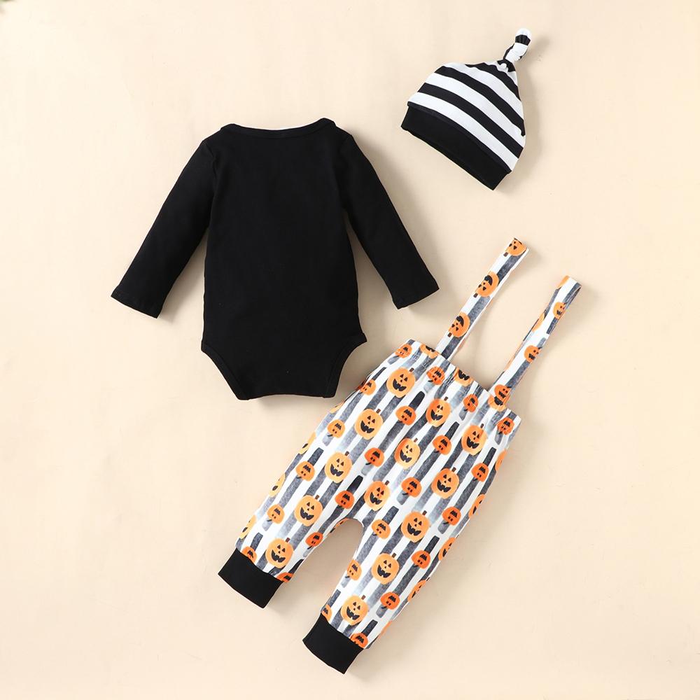 Baby Boys Long Sleeve Letter Cartoon Printed Romper & Jumpsuit & Hat baby clothes wholesale