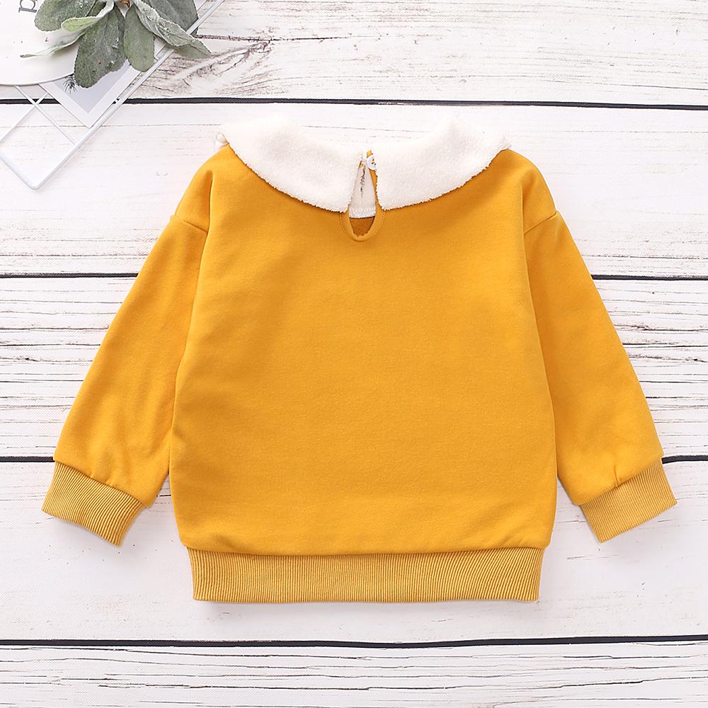 Girls Long Sleeve Letter Cartoon Top childrens wholesale clothing