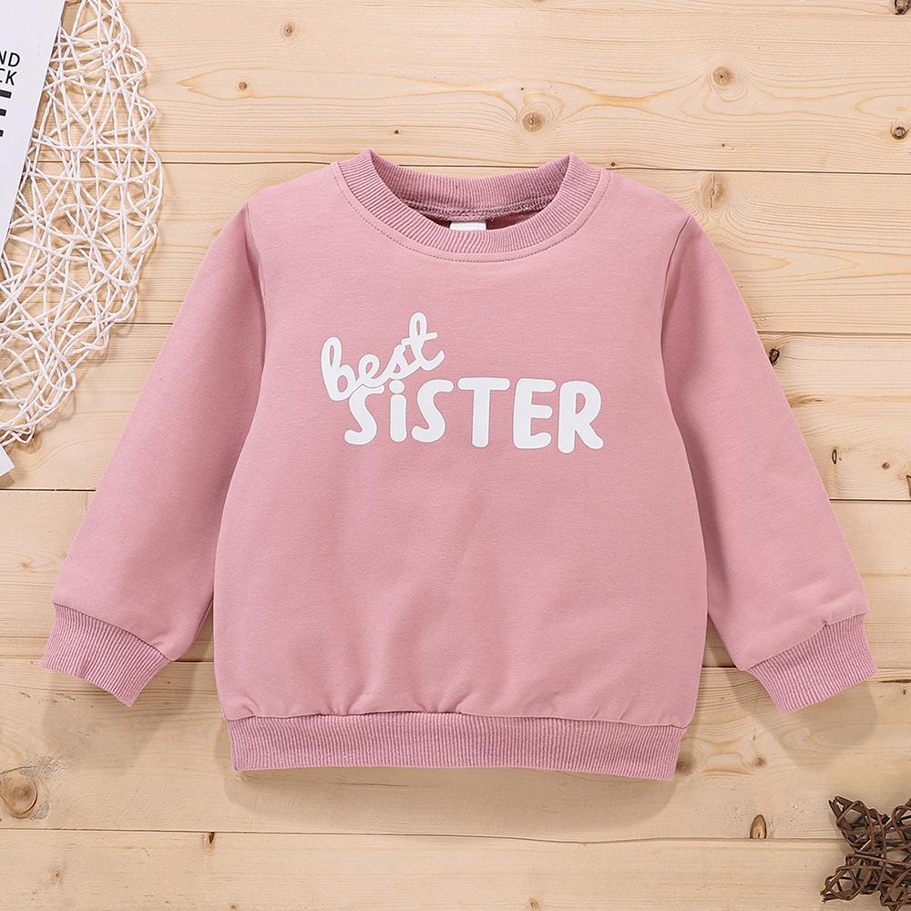 Girls Long Sleeve Letter Printed Casual Top quality children's clothing wholesale