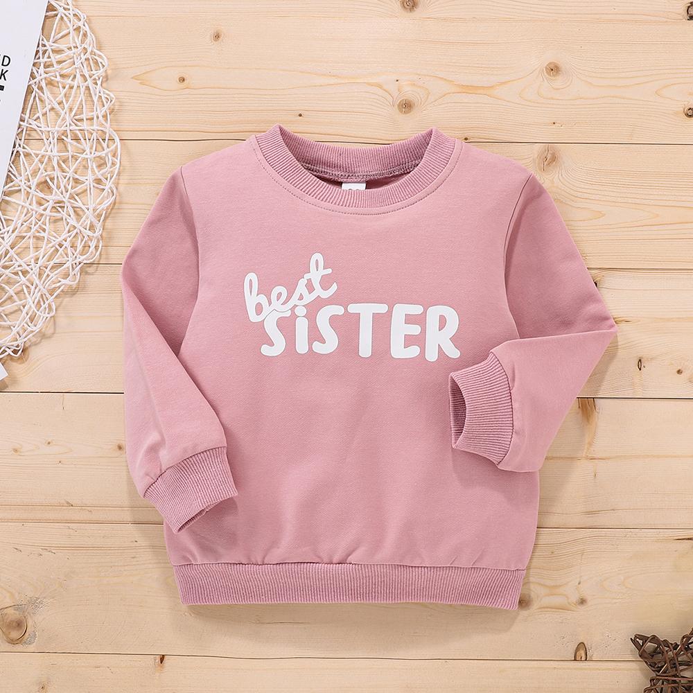 Girls Long Sleeve Letter Printed Casual Top quality children's clothing wholesale