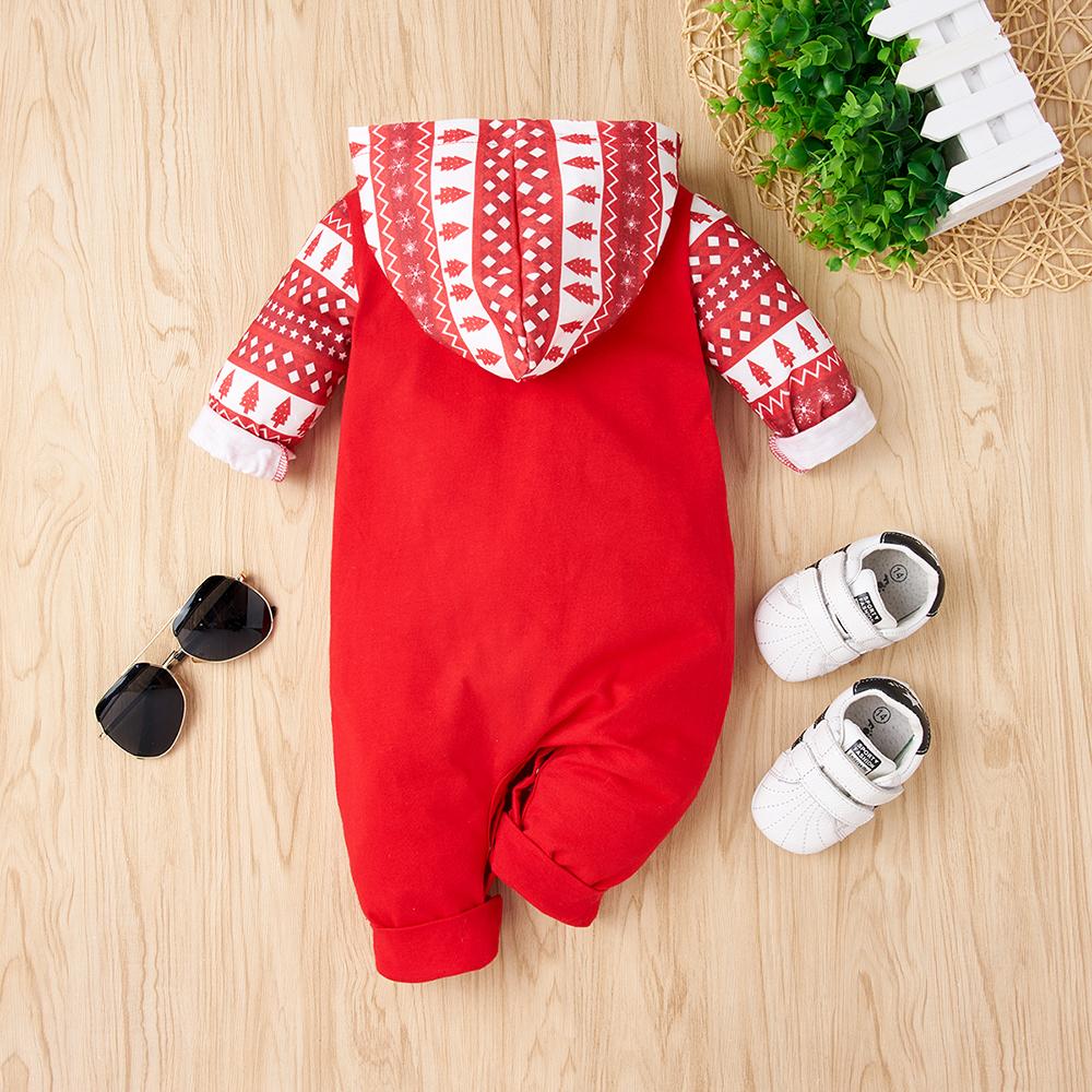 Baby Long Sleeve Letter Printed Hooded Romper wholesale baby