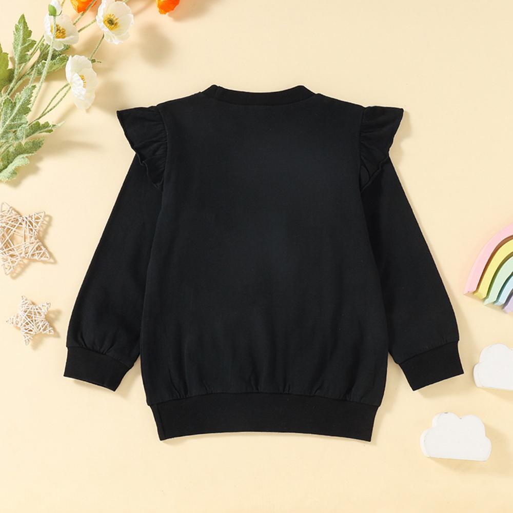 Girls Long Sleeve Letter Printed Rainbow Top children wholesale clothing