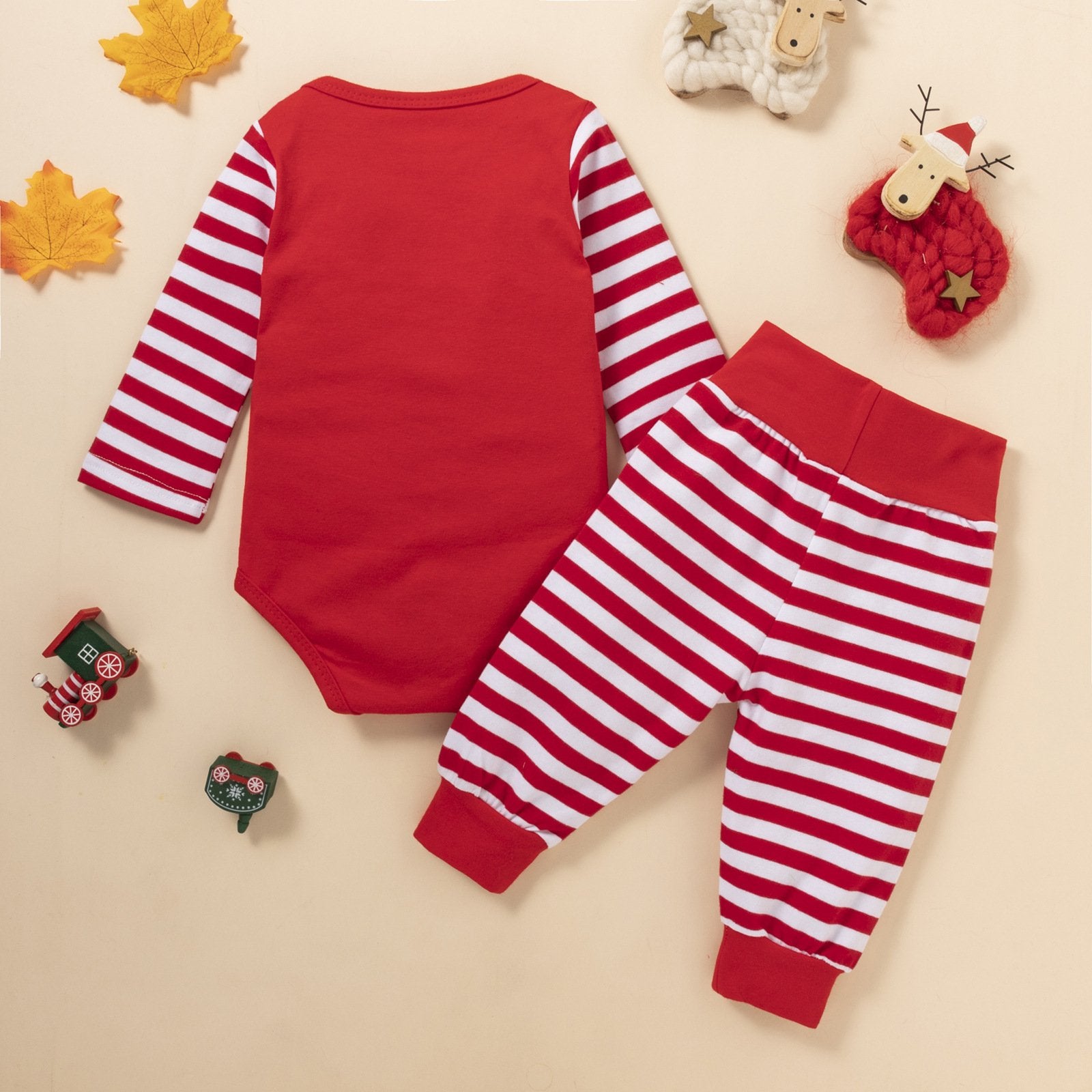 Baby Long Sleeve Letter Printed Striped Romper & Pants baby clothing wholesale suppliers