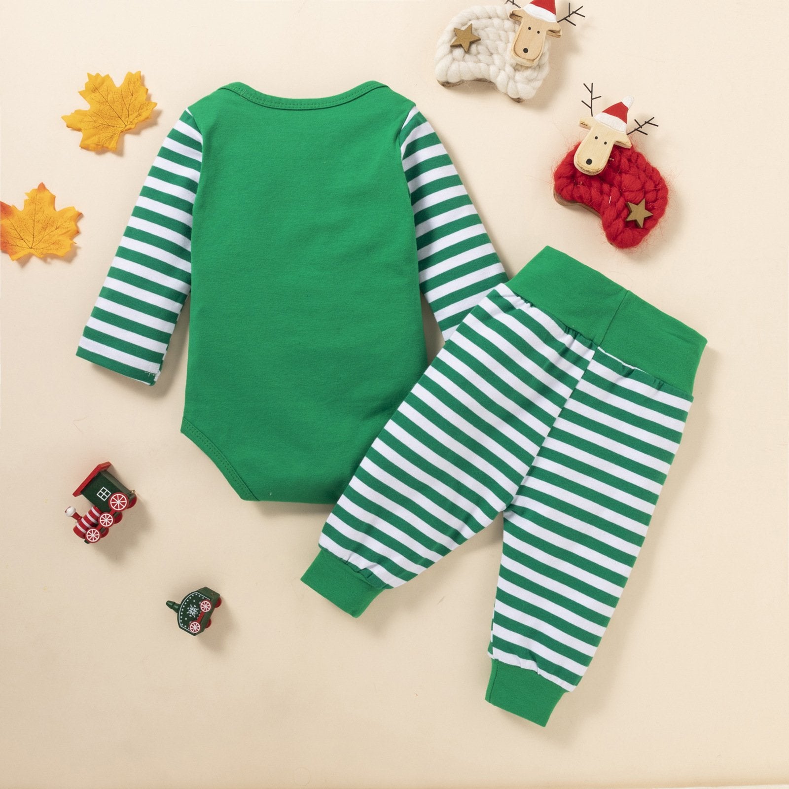 Baby Long Sleeve Letter Printed Striped Romper & Pants baby clothing wholesale suppliers