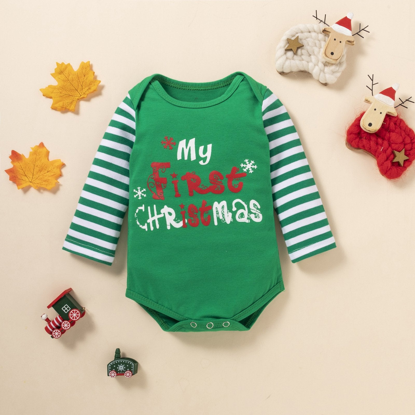 Baby Long Sleeve Letter Printed Striped Romper & Pants baby clothing wholesale suppliers