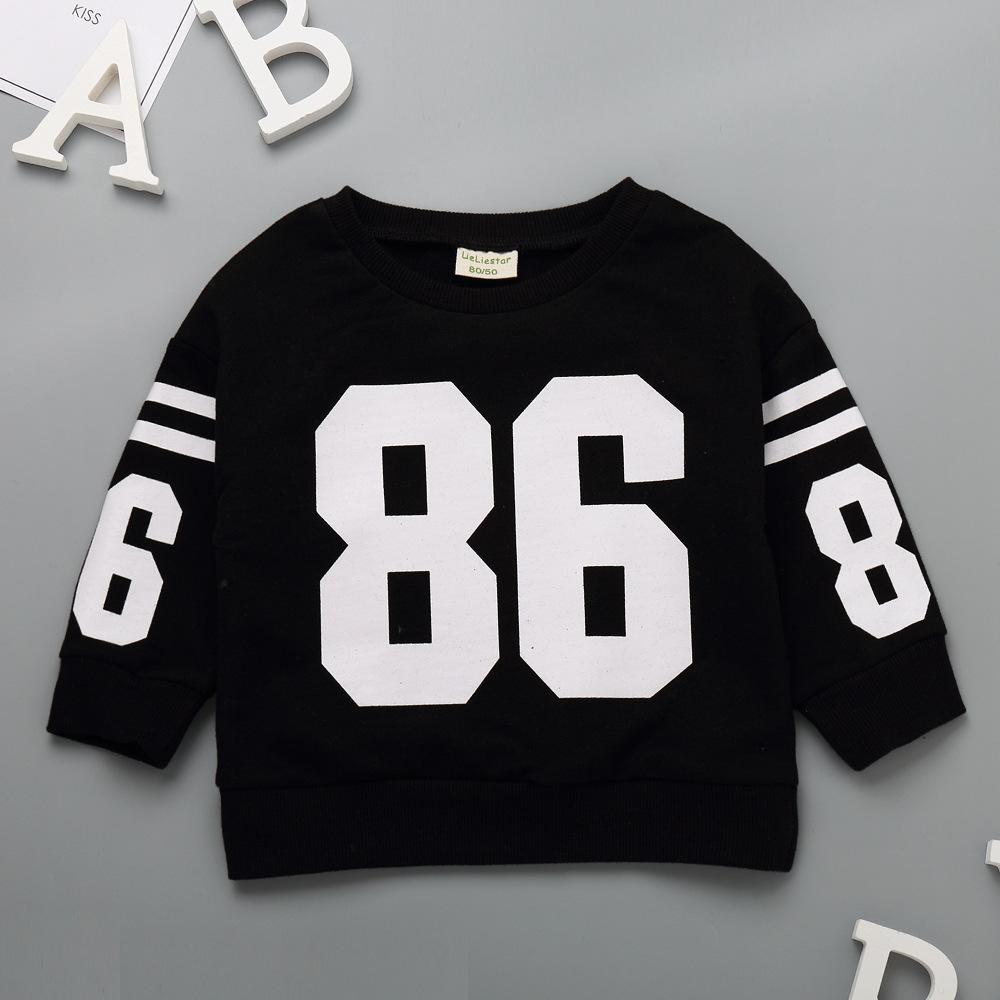 Boys Long Sleeve Number Printed T-shirt Wholesale