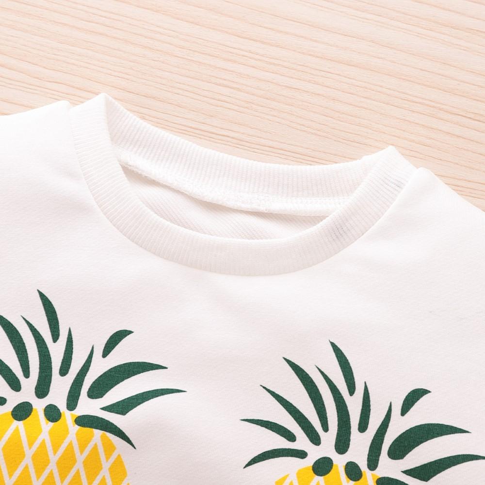 Boys Long Sleeve Pineapple Print Tops Girls Clothing Wholesale