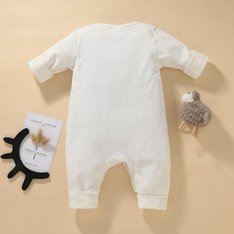Baby Boys Long Sleeve Printed Casual Romper Wholesale Baby Clothes
