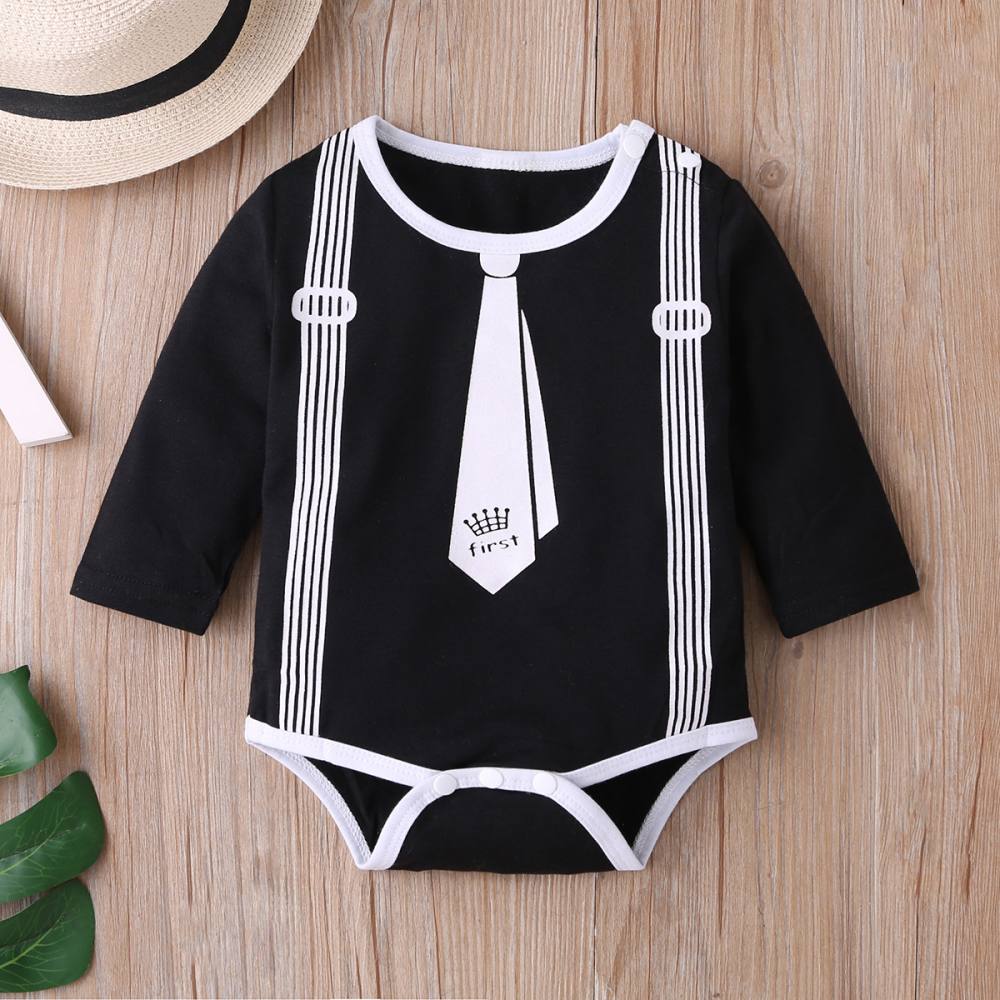 Baby Boys Long Sleeve Printed Romper Wholesale Baby Clothes